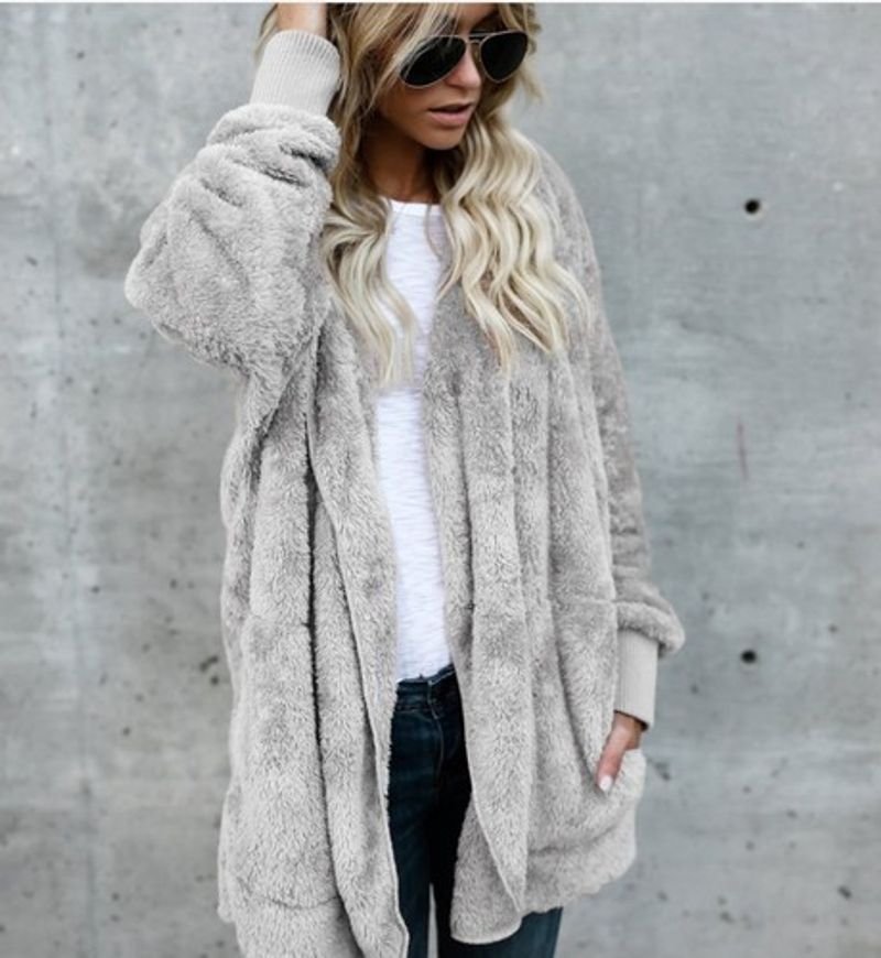 Cappotto da donna caldo imbottito in cotone a lunga tenuta anti-pelliccia su entrambi i lati_voghion.com