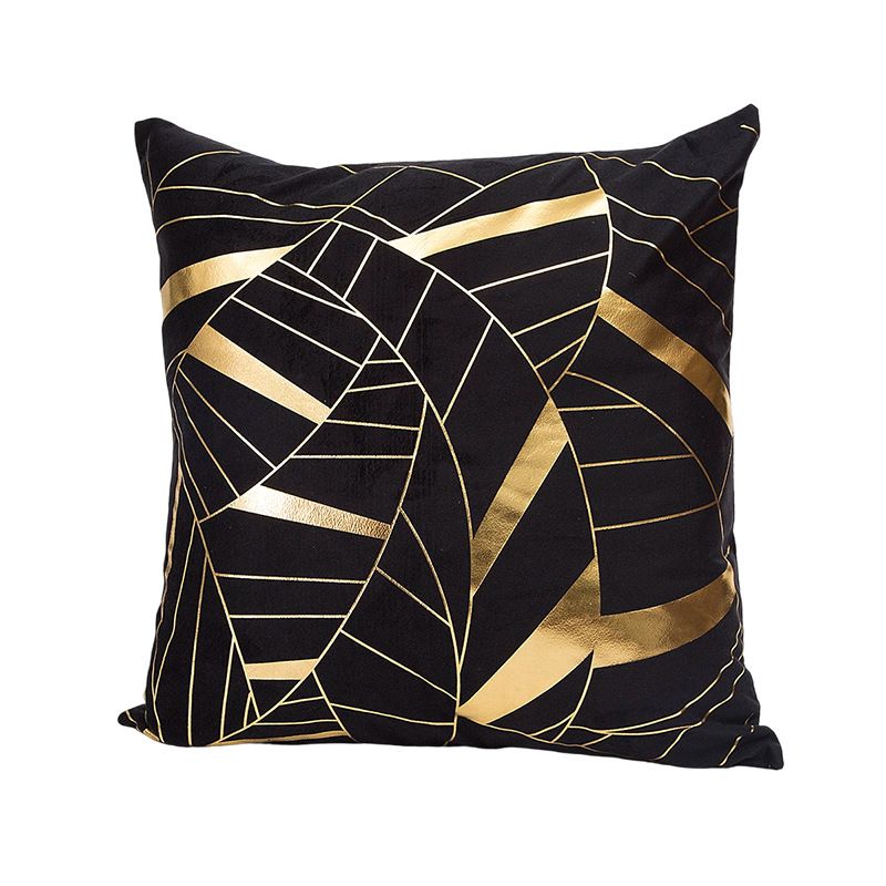 Federa per cuscino moderna in lamina d'oro - 45x45 cm, morbida federa per divano e letto (8 colori alla moda, design reversibile)_voghion.com