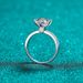 Bague en argent sterling pour femme, 3 carats de moissanite plaquée or PT950, idéale pour un bouquet de mariée._voghion.com