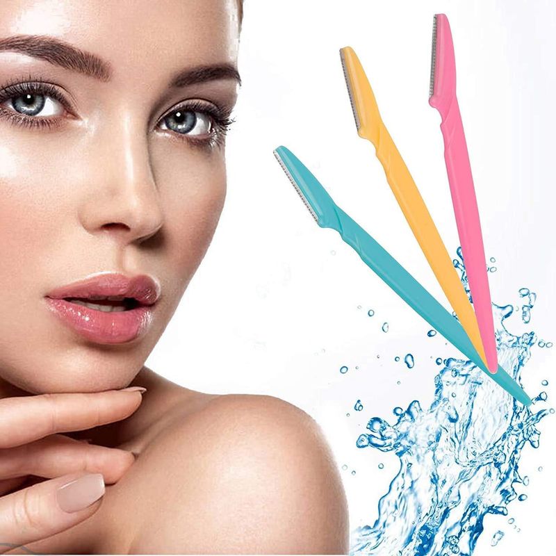 Women Eyebrow Facial Razor Face Epilator Hair Removal Spring Blade Tool Set_voghion.com