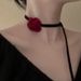 Fabric Streamer Rose Necklace 2025 New Ins Sweet Temperament Fashion Neck Chain Design Sense Niche Item Jewelry_voghion.com