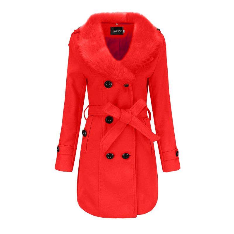 Abbigliamento Donna Cappotto in Tweed Double Face con Collo in Lana_voghion.com