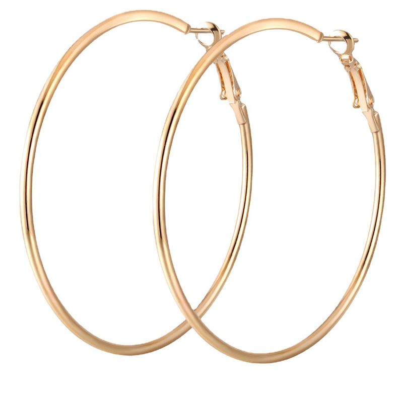 Orecchini a cerchio esagerati Yiwu per donna, cerchi grandi in oro e argento_voghion.com