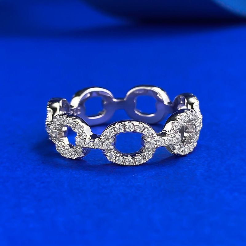 Anello in stile cubano in argento per donna, nuova stagione 2023 di Zhuozhifan_voghion.com