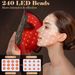 Maschera per il viso a LED a 7+1 colori con fototerapia a infrarossi vicini a 850 NM, dispositivo portatile per la cura della pelle con maschera per terapia a luce rossa ricaricabile, nero_voghion.com