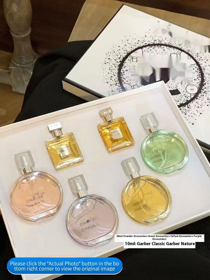 Cha Nel Perfume Gift Set 30ml *4 Pink Green Yellow Purple Encounter Sample 10ml*2 Classic Edition Jia Bo Nature_voghion.com