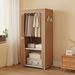 Foldable Fabric Wardrobe With Metal Frame – 2-Tier & Multi-Compartment Storage Closet For Bedroom, Dorm, Or Apartment_voghion.com