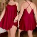 Yaoting Plus Size Ice Silk Solid Color Nightdress For Women Summer Simple Strap Short Nightgown Homewear SQ22148_voghion.com
