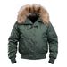 Giacca invernale Arctic-Tactical da uomo - Cappotto corto termico antivento con cappuccio per sport all'aria aperta (nero/oliva, S-XXL, guscio in nylon resistente)_voghion.com