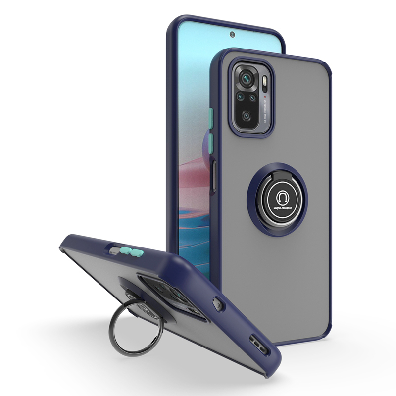 KEYSION - Custodia opaca alla moda per Redmi Note 10 Pro 5G 10S 9 Pro 8 T, con supporto ad anello trasparente, antiurto, per Redm_voghion.com