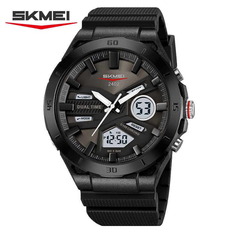 Shimei Electronic For Men, Multifunctional Waterproof Luminous Sports Men's Watch With Dual Display And Hands_voghion.com