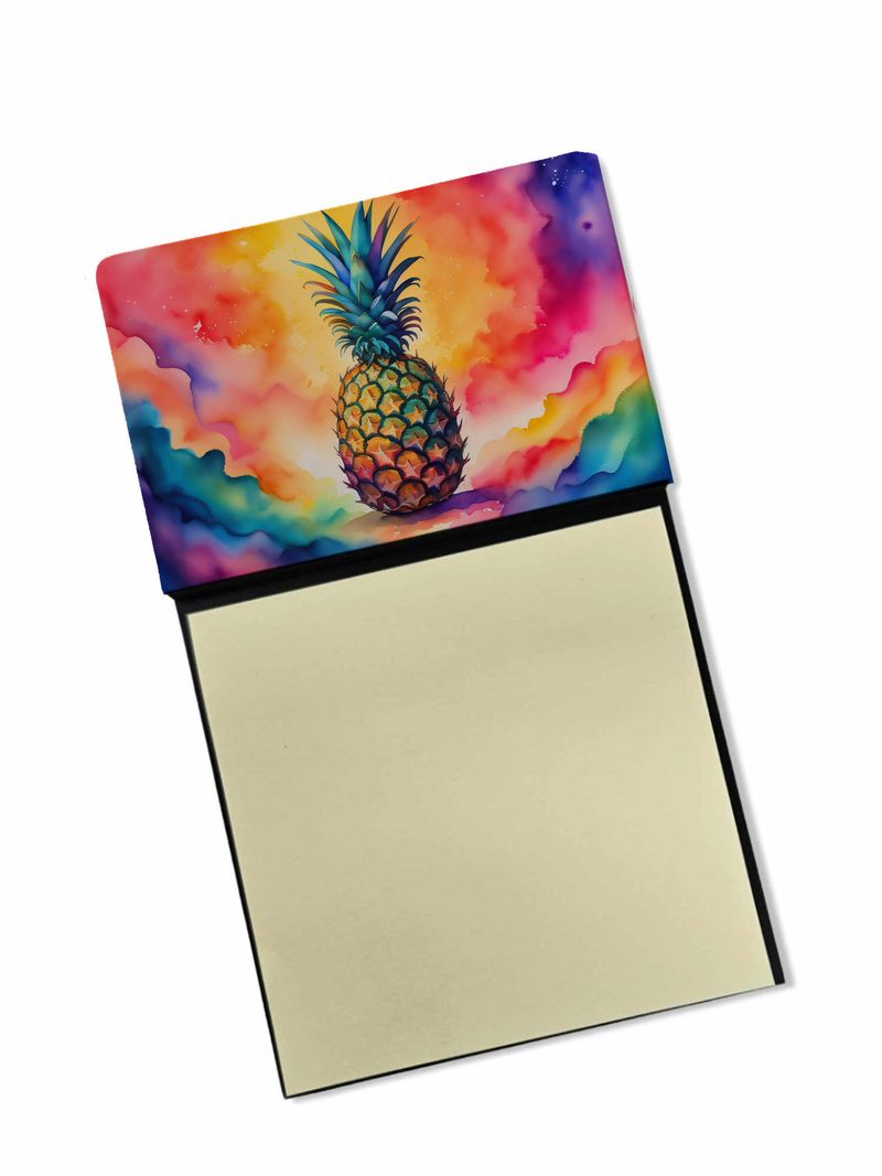 NEW Colorful Pineapple Sticky Note Holder Refillable Dispenser Self-Sticky Note Pads, Memo Pads Blank Desk Accessories_voghion.com