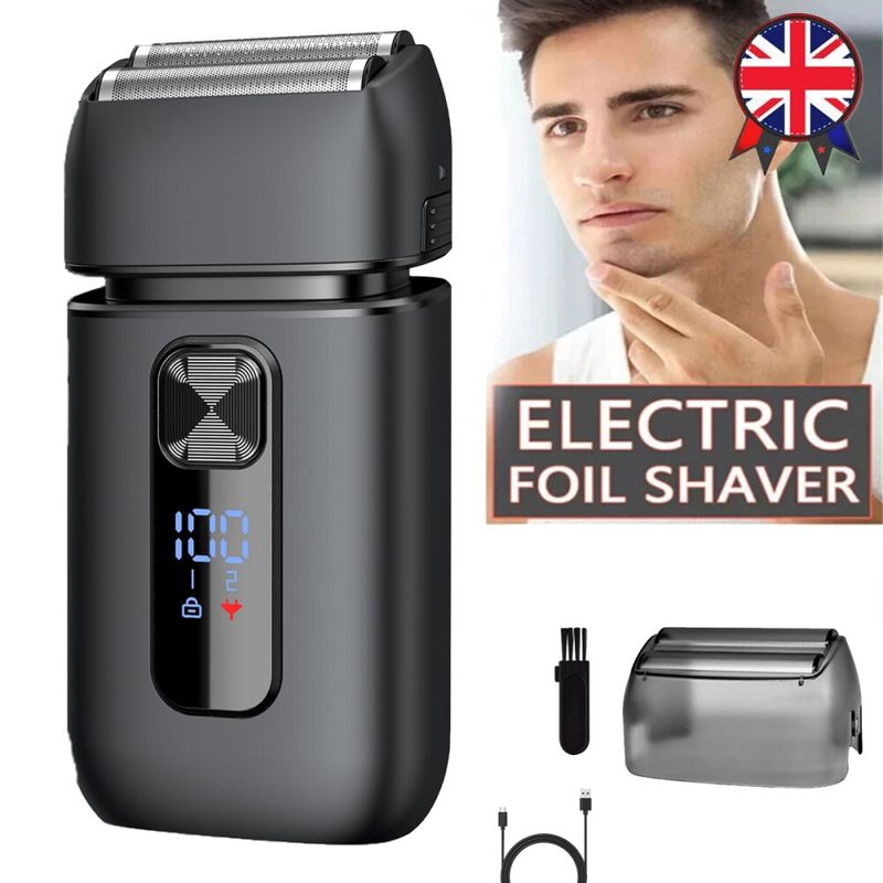 USB Rechargeable Foil Shaver Electric Cordless Wet/Dry Shaver Razor For Men Gift_voghion.com