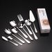 Stainless steel public spoon fork set for hotel banquets and parties, serving separate dishes, leaking cake spoons,_voghion.com