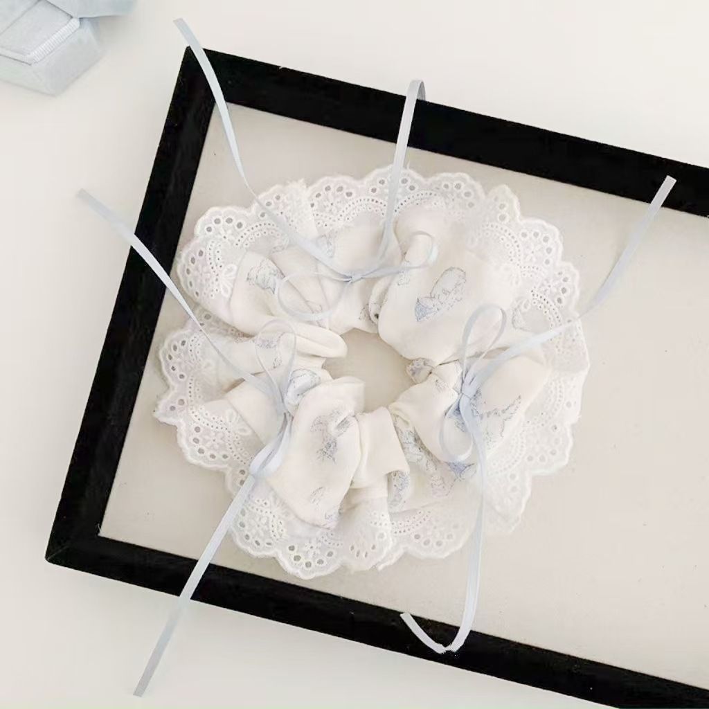 Accessorio per cravatta in cotone testurizzato, elastico per capelli da donna francese, versione coreana_voghion.com