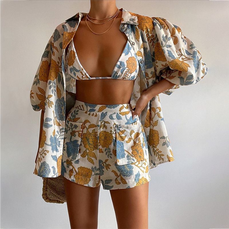 2024 Modisches dreiteiliges Set mit lässigem Print für Damen_voghion.com