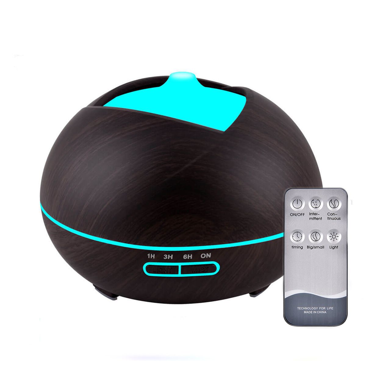Aroma Diffuser Ultrasonic Humidifier 400ml Office Desk Aromatherapy Atomizer Colorful Wood Grain Aromatherapy Machine_voghion.com