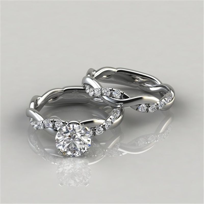 Longrui New Fried Dough Twists Fashion Twisted Diamond Engagement Wedding Ring for Women_voghion.com