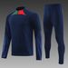 Half zip long sleeved football training suit for children's autumn winter football, adult running and sports casual wear_voghion.com