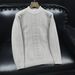 Men's Chunky Knit Sweater - Winter Cable Knit Pullover With Round Neck, Long Sleeve, Oversized Fit, White & Beige (Sizes M-3XL)_voghion.com