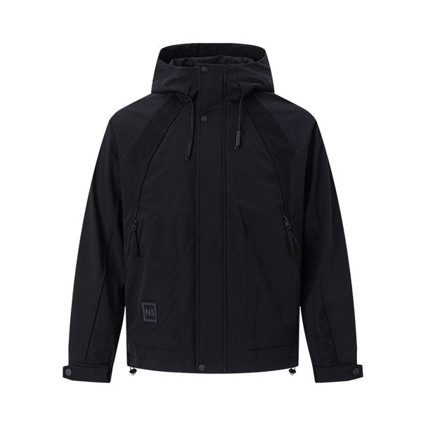 UNF Cleanfit Yapılandırılmış Bölünmüş Birleştirilmiş Gevşek Kapüşonlu Ceket Rüzgar Geçirmez Sıcak Kalınlaştırılmış Pamuklu Mont Erkekler İçin Sonbahar Kış_voghion.com