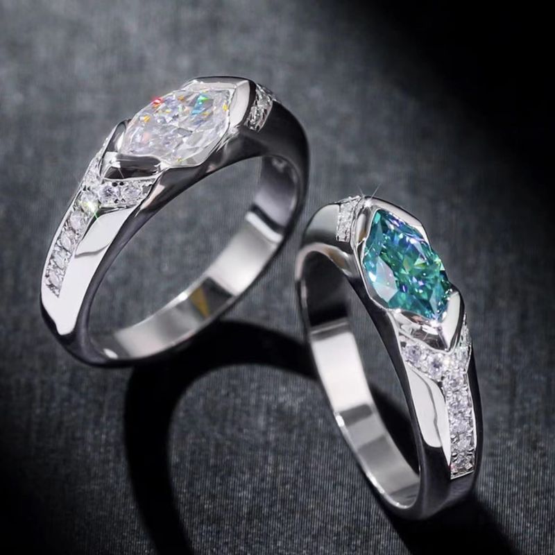 Auge des Horus Trendy Herren Schwanz Hip-Hop Diamond Ins Verstellbarer Diamantbesetzter Ring Hohe Ästhetik_voghion.com