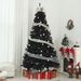 9ft Tall Artificial Christmas Tree, Unlit Xmas Tree With 2132 Branch Tips, Auto Open, Steel Base, Holiday Décor For Home Office, Black_voghion.com