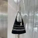 Trendy Tote For Women, Color-Block Large Capacity Striped Canvas Handbag, Bucket Shoulder Bag, Mother Bag_voghion.com
