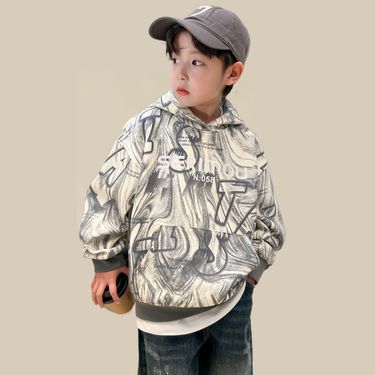 Boys' Fashion Brand Hoodie 2024 New Spring Top Medium and Large Children's Autumn Clothes Fashionable_voghion.com