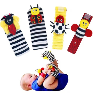 Baby Animal Watch with Wrist Strap Wrist Strap Sock Strap Rattle Paper Newborn baby toy_voghion.com