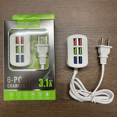 The New Mobile Phone Charger 6USB Multi-port Charger Is Suitable For Apple And Android 3A Socket General_voghion.com