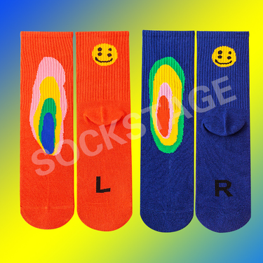 2025d 21SS Trendy Brand Long CPFM Pharrell Smile Face Casual Skateboarding Sports Autumn Winter Cotton Socks_voghion.com