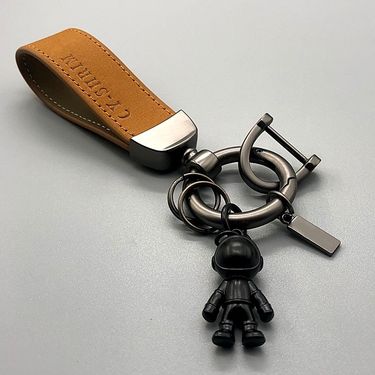 Internet Celebrity Astronaut Keychain Creative Personality Astronaut Pendant Simple Suede Car Chain Key Ring Men And Women_voghion.com