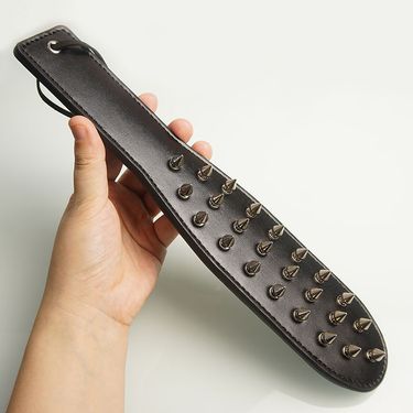 BDSM Spanking Paddle,Dual Side Leather Spiked Whip,Sex Toys For Couples,Adult Games,Bondage,Restraints_voghion.com