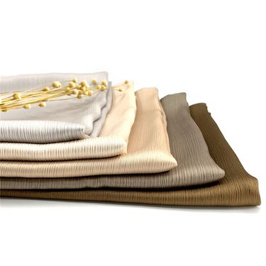 Unisex Natural crepe monochrome long pirn crepe silk scarf Scarf_mkmklike.com