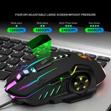 Wired Gaming Mechanical Mice USB Luminous Light Adjustable Optical Gamer Mouse for PC Computer Game_voghion.com