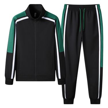 Men's Clothing Spring and Autumn Men's New Casual Sports Suit Youth Fashion Stand Collar Cardigan Two piece Jacket Men_mkmklike.com