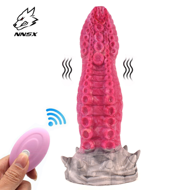 NNSX Octopus Dildo Remote Control Vibrating Anal Plug With Suction Cup Multicolor Waterproof Silicone Maturbat_voghion.com