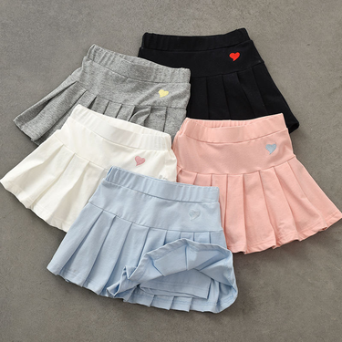 Mother&Kids Girls' pleated skirt pants Children's summer dress with safety pants Thin medium and small children's skirt_voghion.com