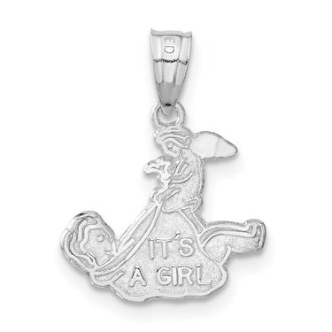 Sterling Silver It's A Girl Charm_voghion.com