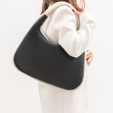 Women's Bag plush leather bag shoulder bag niche design women's bag commuter armpit bag_ipsvogv.com