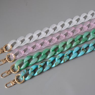 Summer Candy Color Accessories Wide Shoulder Acrylic Bag Strap Resin Long Chain Thick_voghion.com