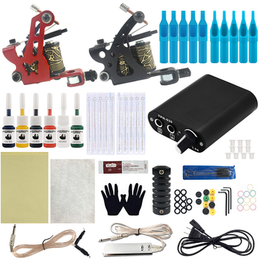 Tattoo Machine Set European Beautiful Tattoo Equipment Tattoo Machine Beginners Tattoo Set_voghion.com