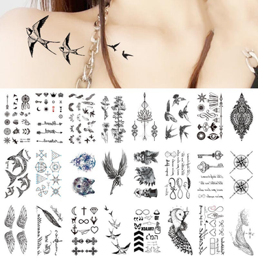 Waterproof Temporary Tattoo Stickers Women Full Body Makeup Dayan Wings Decal Flash Fake Tattoos Body Art for Men Women Female_voghion.com