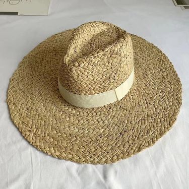 New Arrivals Handmade Women Summer Wide Brim Raffia Sun Protection Floppy Straw Foldable Beach Hats Kentucky Derby Hat_voghion.com