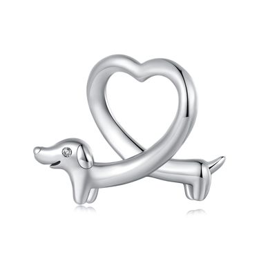 Dachshund Charm Sterling Silver Charm,SCC2953_voghion.com