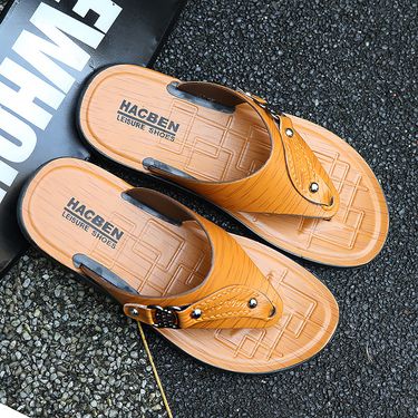 Flip Flops Men Summer 2024 New Fashion Outdoor Flip Flops Beach Sandals Sports Non slip Deodorant Casual Slippers_voghion.com