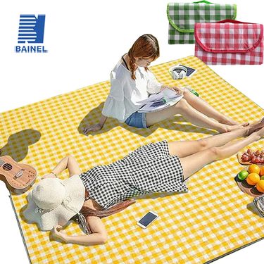 Picnic Mat Camping Hiking Outdoor Portable Beach Blanket Folding Camping Mat Thick Waterproof Lawn Cloth Camping Equipment Mat_voghion.com