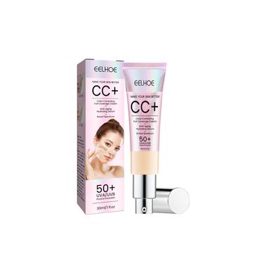 EELHOE Face Repair Cc Cream Natural Concealer, Water Resistant, Moisturizing And Repairing Brightening Skin_voghion.com