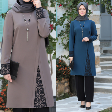 Women's clothing, new Middle Eastern style suit, dubai abaya, two-piece, Muslim clothing, Southeast Asian clothing_viptrois.com